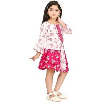 Fashion Kidswear Cotton Dress for Girls | (Printed Casual Frock)